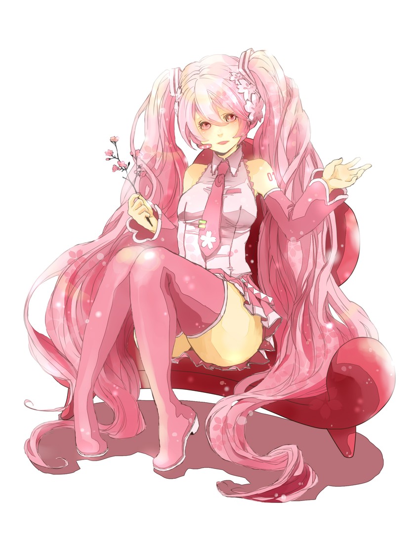 hatsune miku and sakura miku (vocaloid) drawn by hana_(euler87)