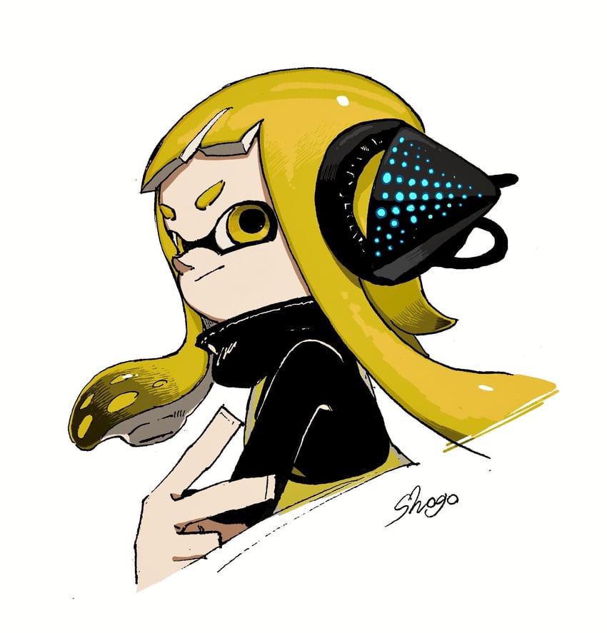inkling player character, inkling girl, and agent 3 (splatoon and 1 more) drawn by shogo_(shogo70449442)