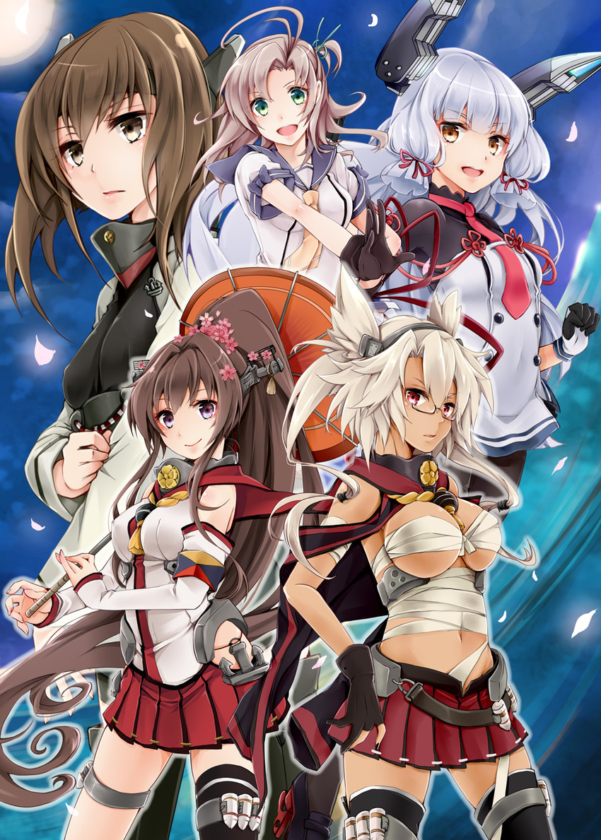 murakumo, yamato, musashi, taihou, kinugasa, and 3 more (kantai collection) drawn by akatsuki_hijiri