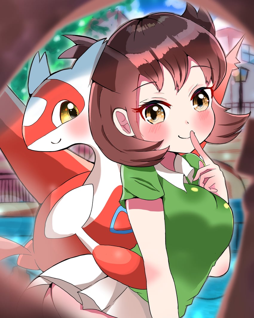 latias and bianca (pokemon and 1 more) drawn by carrot_summer