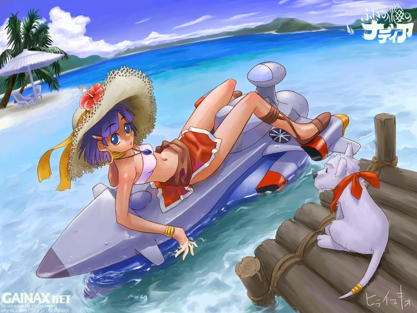 nadia la arwall, king, and nautilus (fushigi no umi no nadia) drawn by hirai_yukio