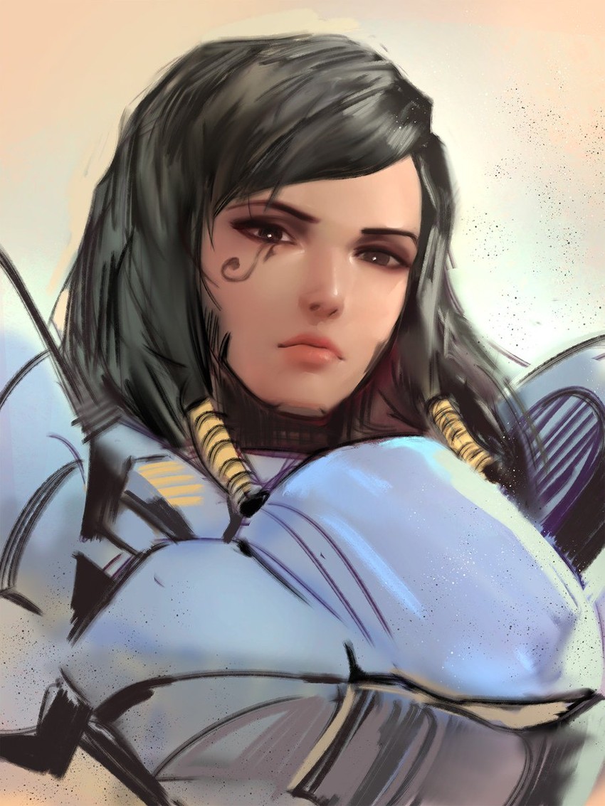 pharah (overwatch and 1 more) drawn by dopey_(dopq)
