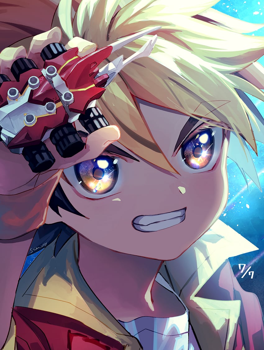amanogawa ryuusei and tomcat red beetle (jinzou konchuu kabutoborg vxv) drawn by kuroda_(kuro_yyy)