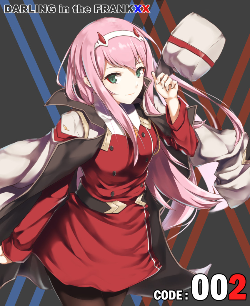 zero two (darling in the franxx) drawn by enchuu_kakiemon