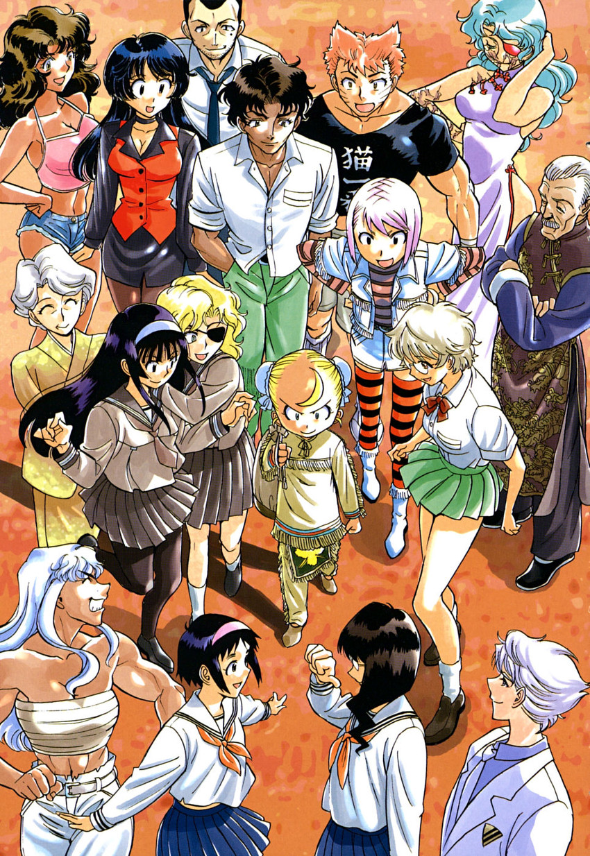 cynthia rou, kuga araya, takaya kanae, shimizu hotaru, gotou rin, and 10 more (cynthia the mission) drawn by takatou_rui