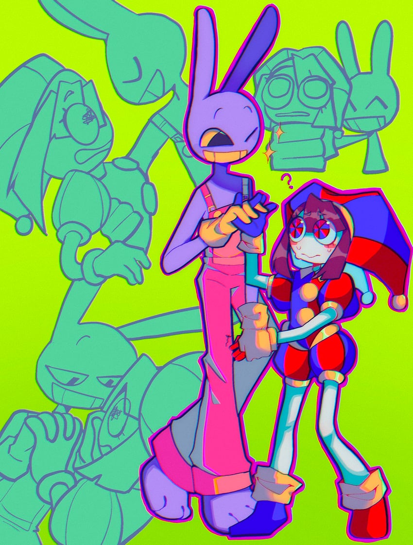 pomni and jax (the amazing digital circus) drawn by maplemersh26