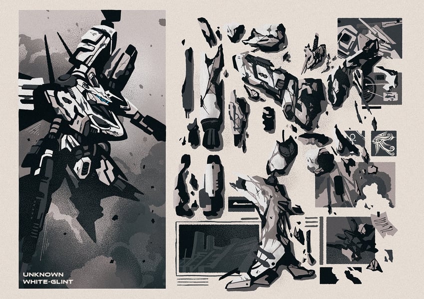 white glint (armored core and 1 more) drawn by kuroihato