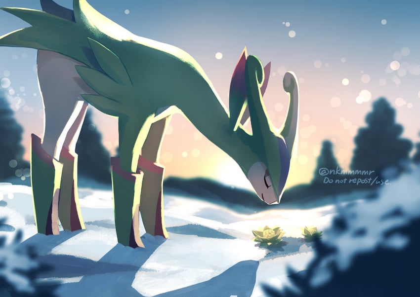 virizion (pokemon) drawn by funahashi_(nkmmmmr)