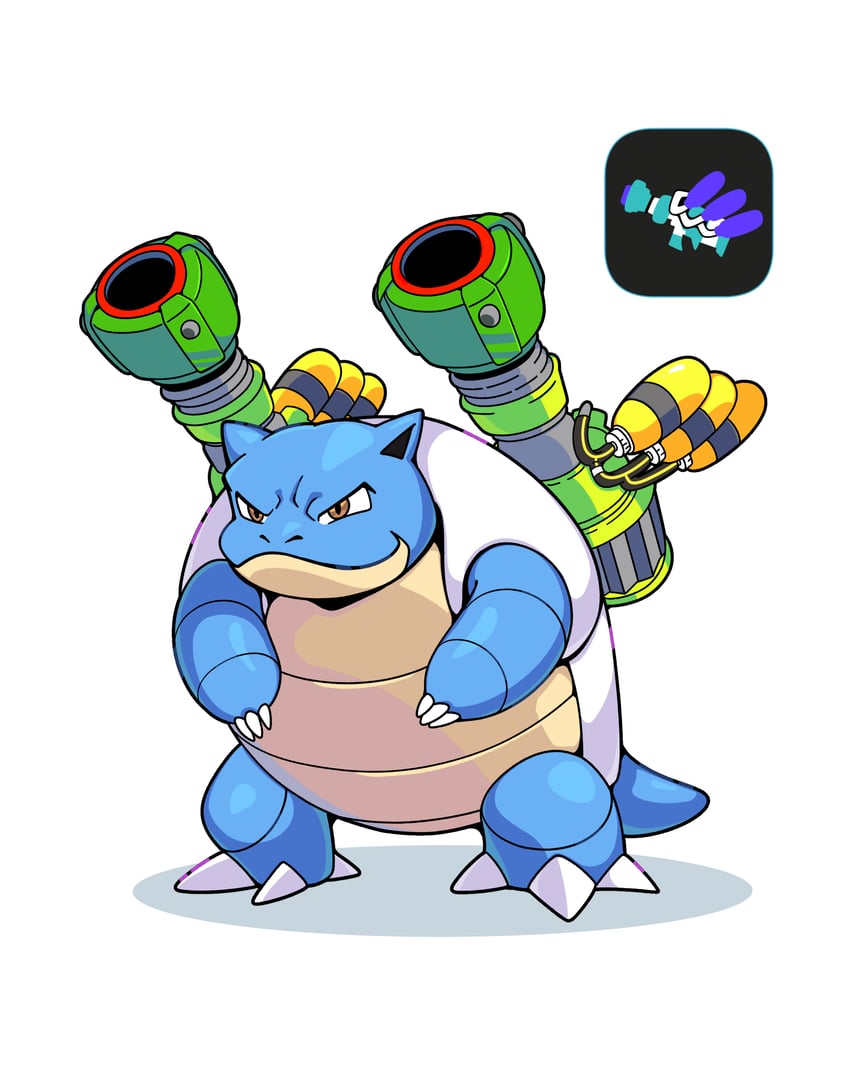 blastoise (pokemon and 2 more) drawn by fukidashi_cotton