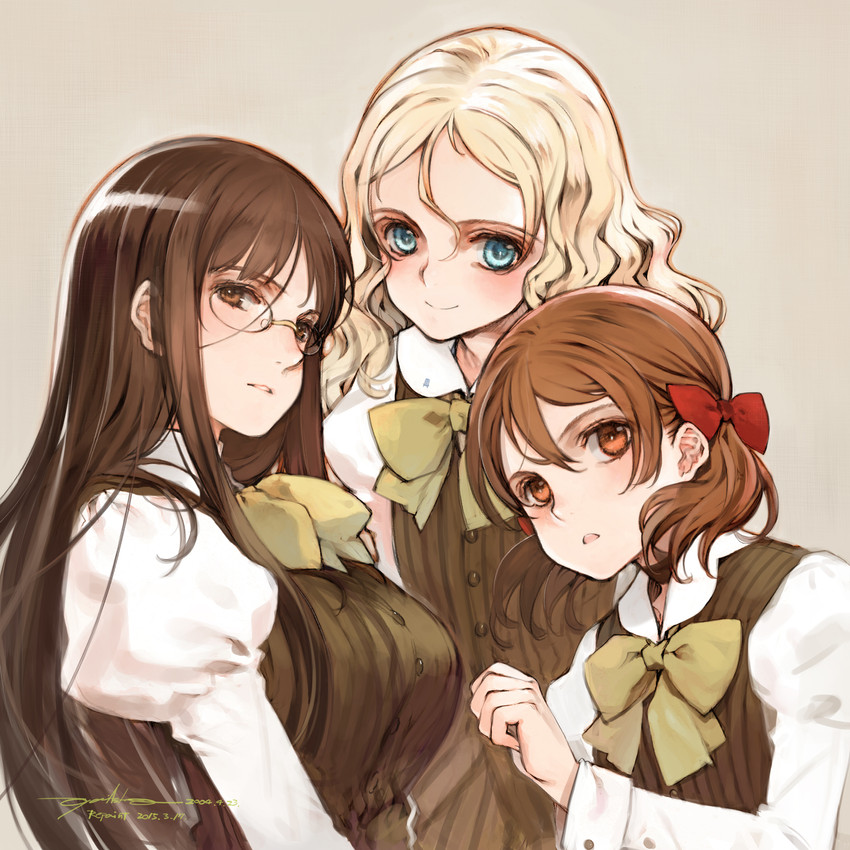 charlotte francia, juni argiano, and li shuhua (quartett!) drawn by oyari_ashito