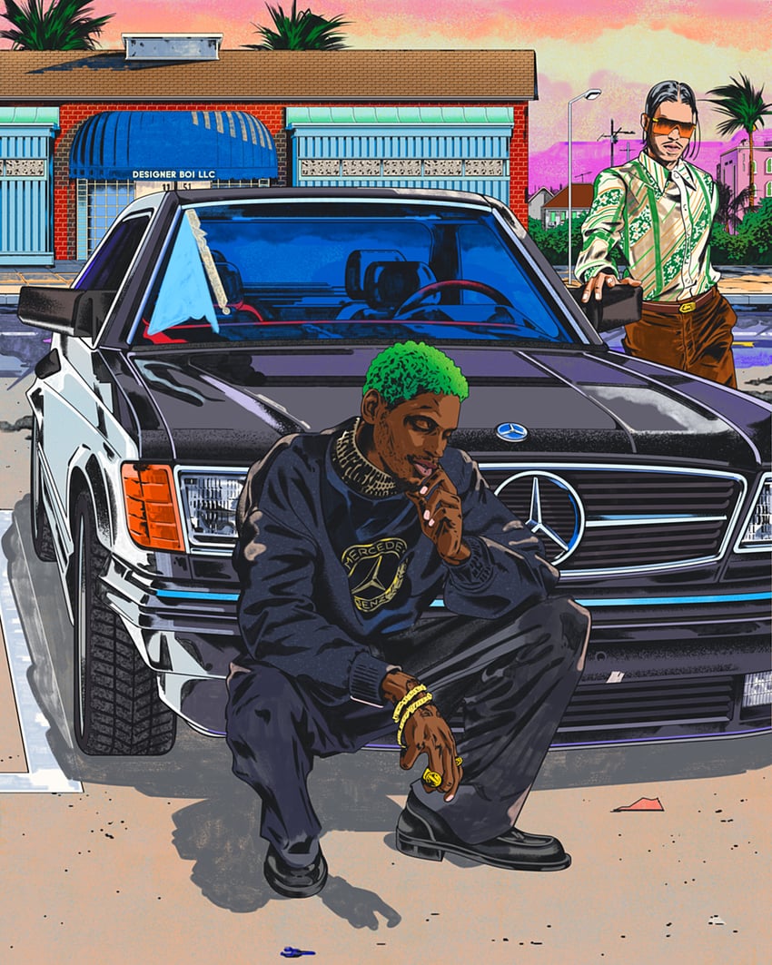 d33j and a$ap nast (real life) drawn by rudcef