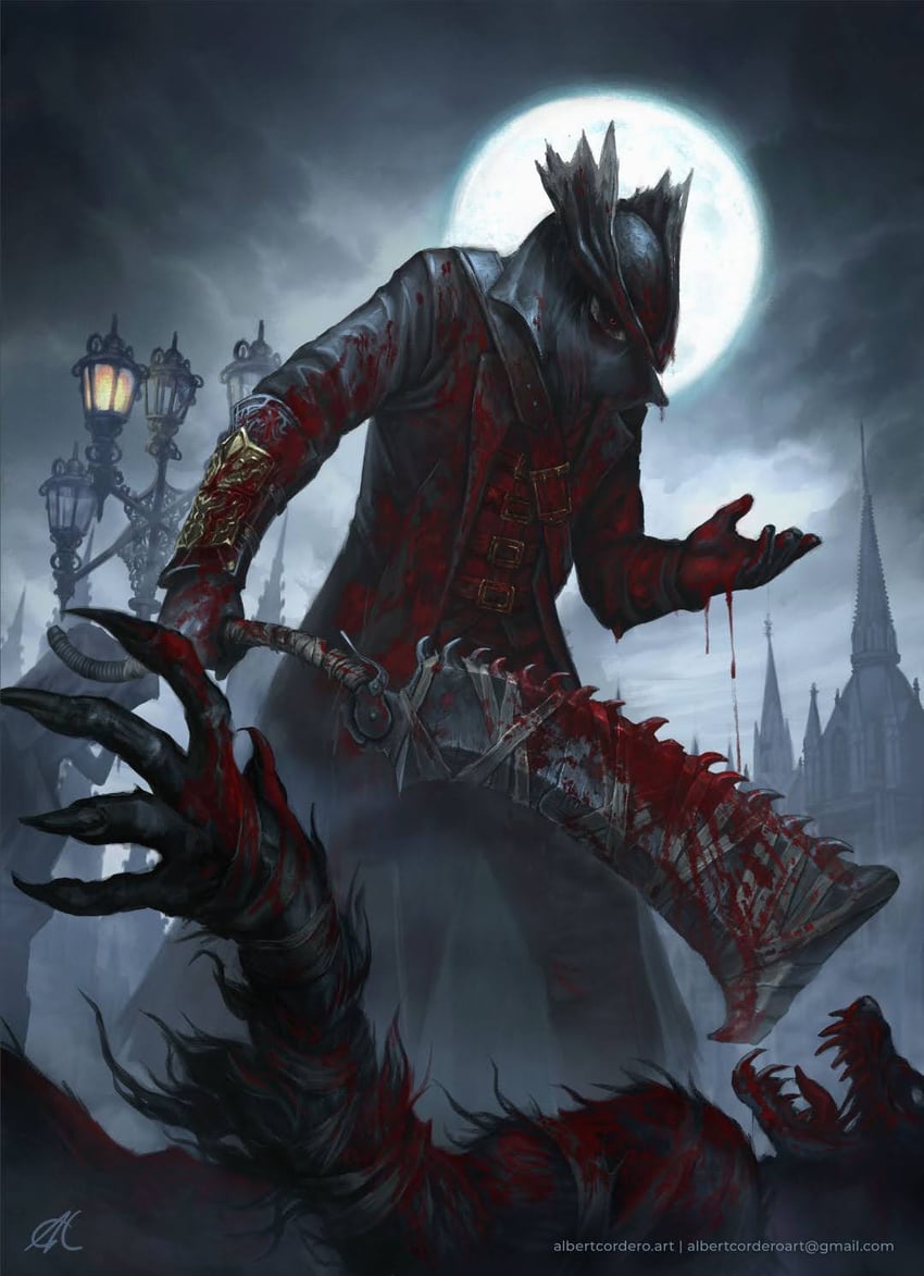 hunter (bloodborne) drawn by albert_cordero
