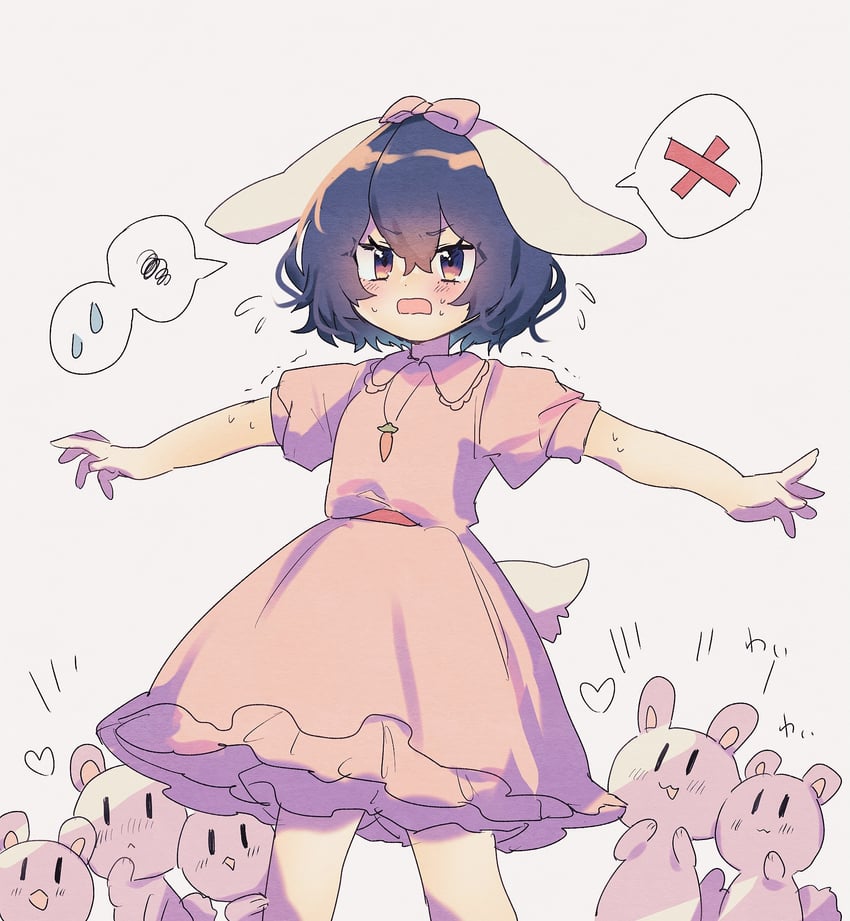 inaba tewi and inaba mob (touhou) drawn by haruwaka_064