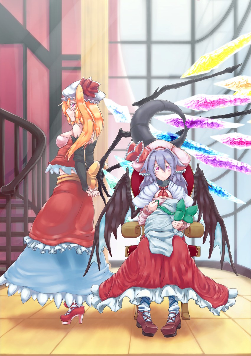 remilia scarlet and flandre scarlet (touhou) drawn by ryuuno_stadtfeld