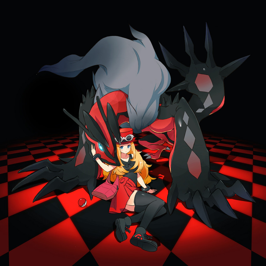 serena and yveltal (pokemon and 1 more) drawn by tm_(hanamakisan)