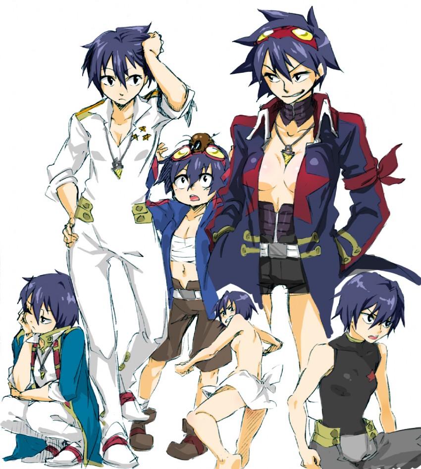 simon and boota (tengen toppa gurren lagann) drawn by harayan