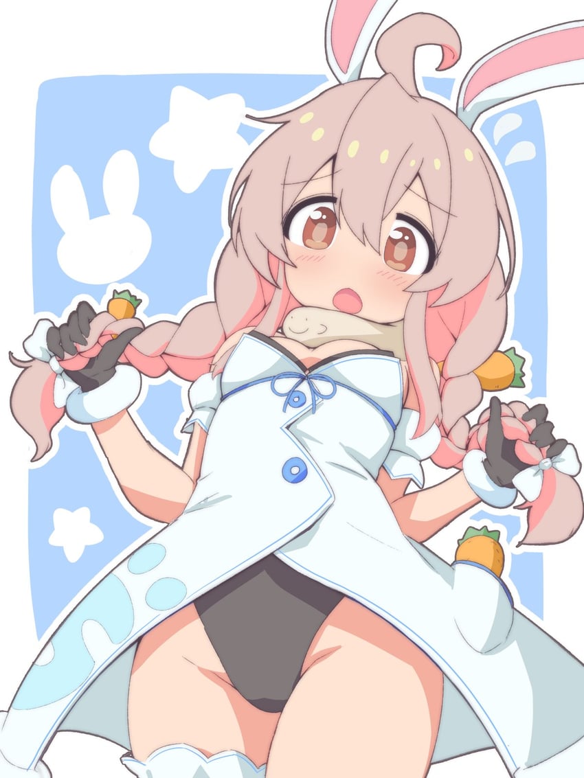 usada pekora and oyama mahiro (hololive and 1 more) drawn by unkimo