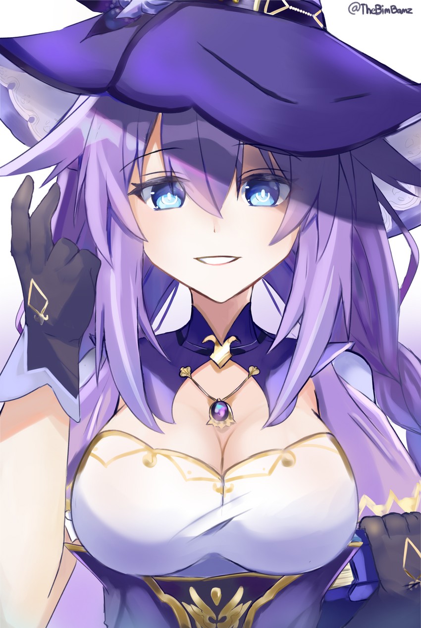 lisa, purple heart, and tanaka rie (genshin impact and 2 more) drawn by bimmy