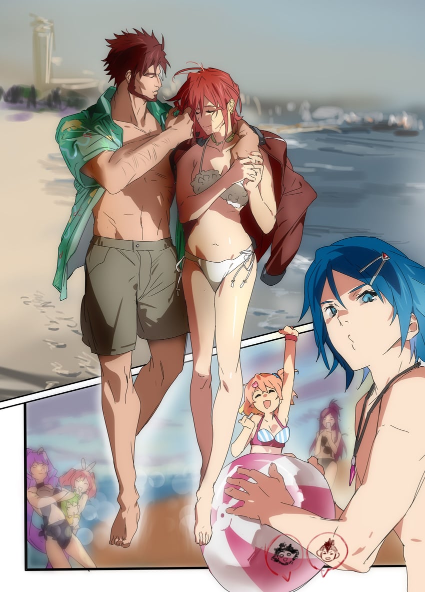 mikumo guynemer, freyja wion, kaname buccaneer, makina nakajima, reina prowler, and 5 more (macross and 1 more) drawn by wangyou_ro