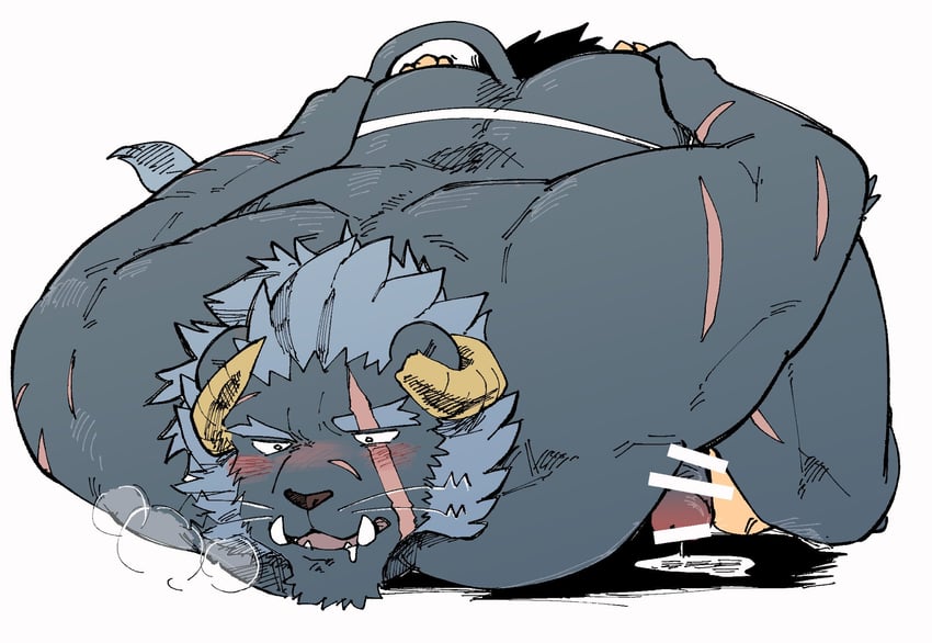 protagonist 3 and krampus (tokyo afterschool summoners) drawn by sawch_cls