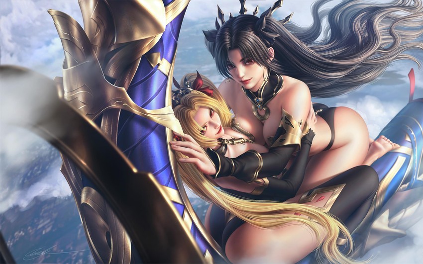 ereshkigal and ishtar (fate and 1 more) drawn by cloud.d
