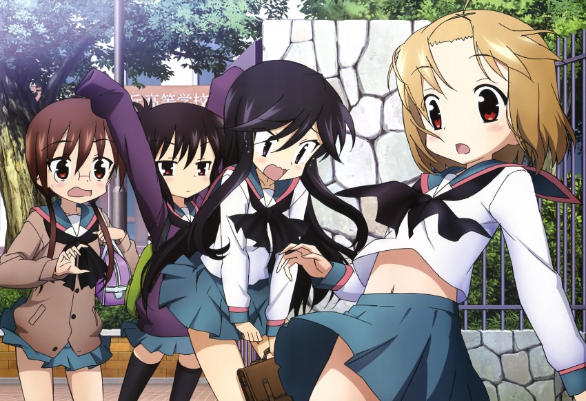 ichii tooru, nishi yuuko, momoki run, and tennouji nagisa (nyantype and 1 more) drawn by kaidou_hiroyuki