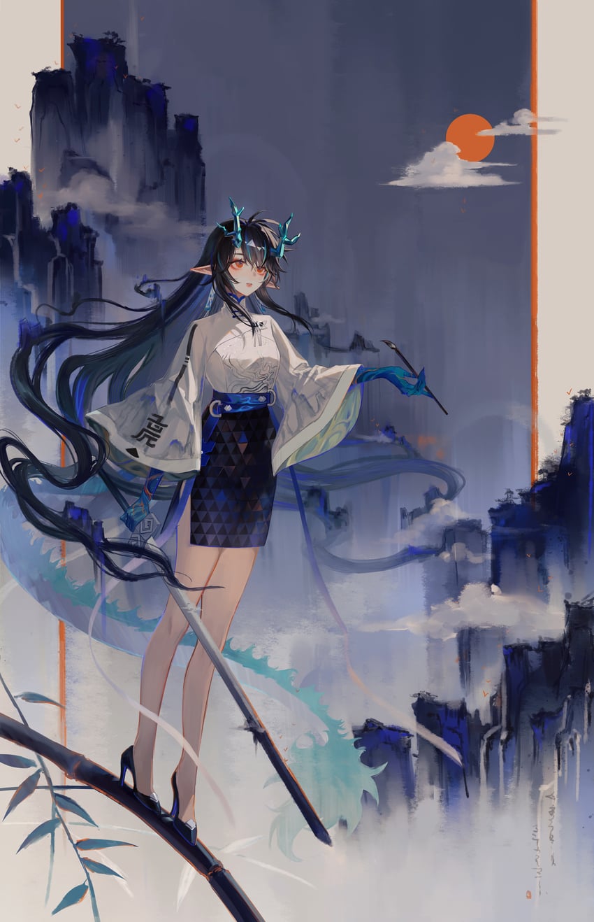 dusk (arknights and 1 more) drawn by till-valhalla