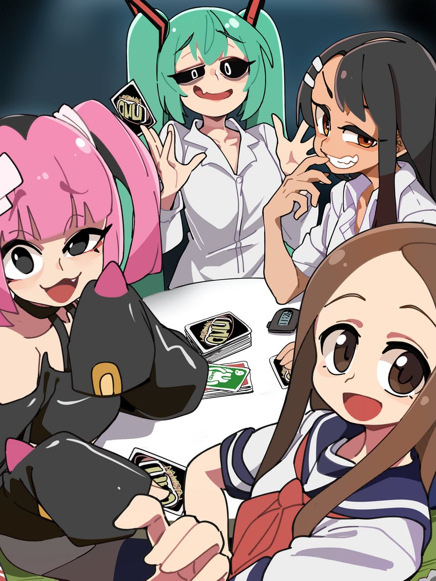 hatsune miku, nagatoro hayase, takagi-san, and coral (pokemon and 5 more) drawn by bongfill