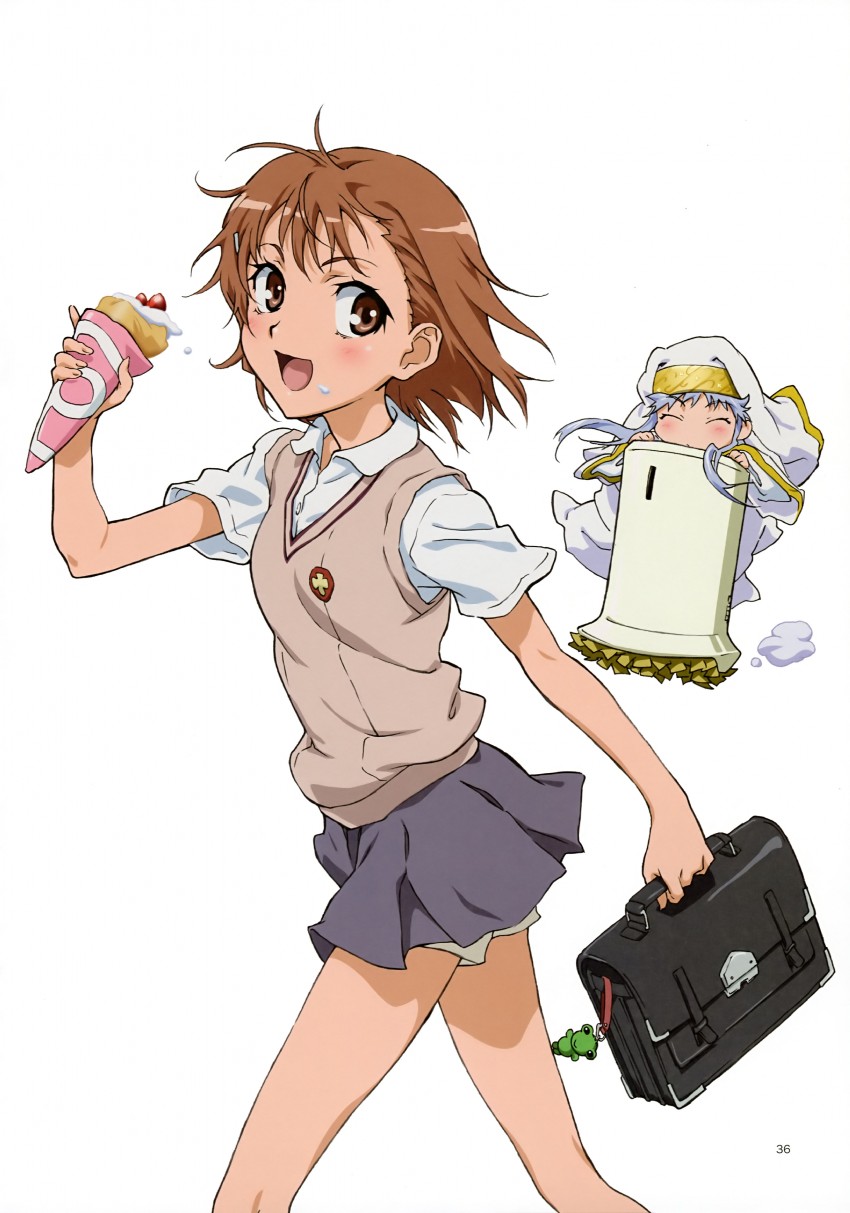 misaka mikoto, index, and gekota (toaru majutsu no index and 1 more)