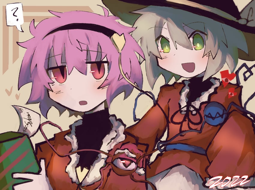 komeiji koishi and komeiji satori (touhou) drawn by myoshell