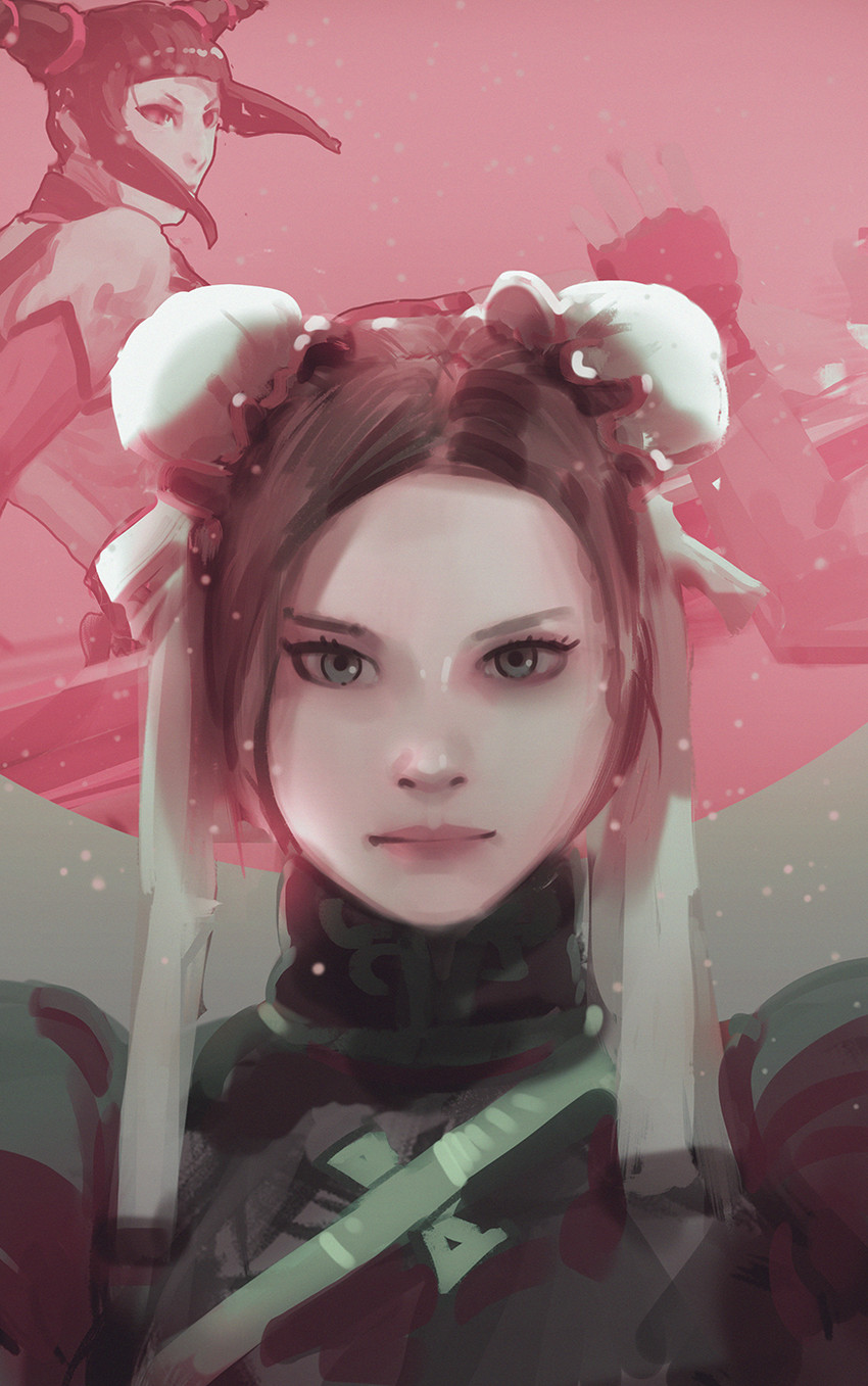 chun-li and han juri (street fighter and 1 more) drawn by snatti