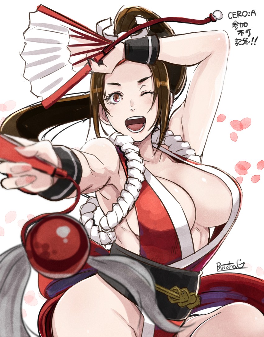 shiranui mai (the king of fighters and 2 more) drawn by butcha-u