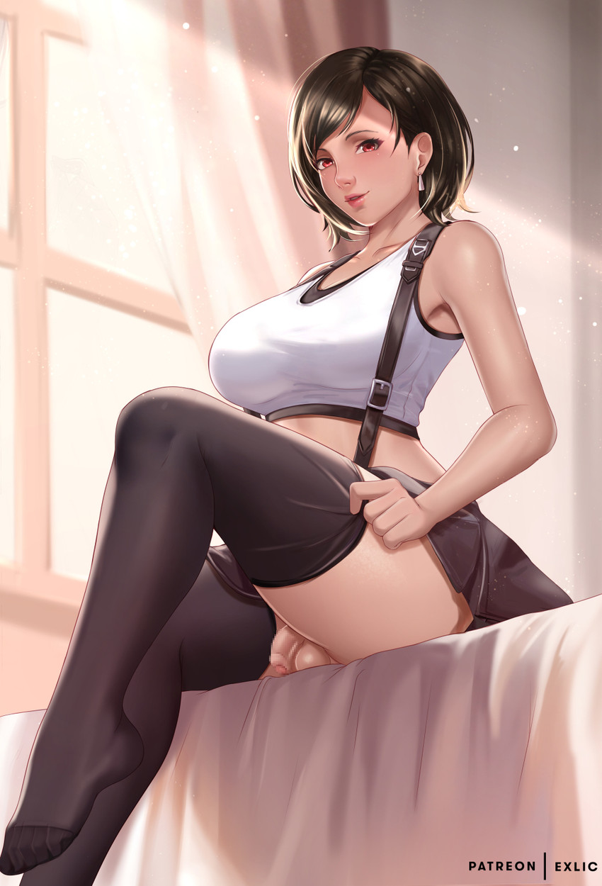 tifa lockhart (final fantasy and 2 more) drawn by exlic