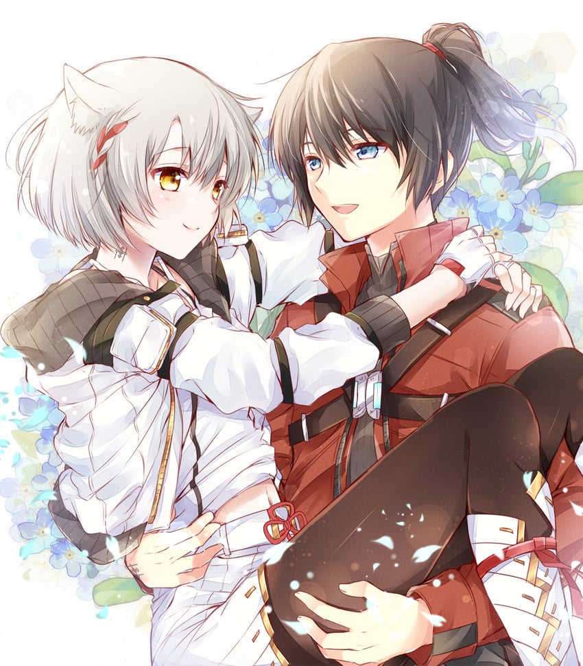 mio and noah (xenoblade chronicles and 1 more) drawn by ui_frara