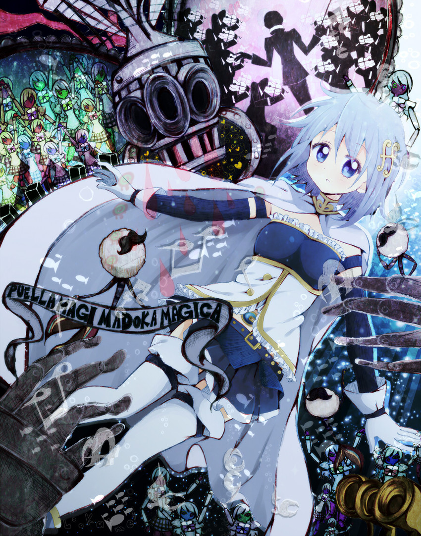 miki sayaka, oktavia von seckendorff, anthony, holger, and klarissa (mahou shoujo madoka magica) drawn by ranan