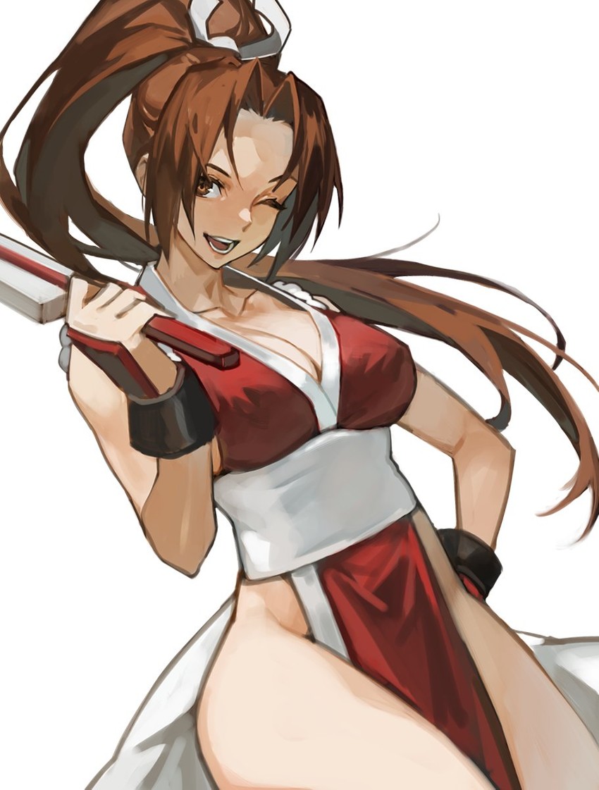 shiranui mai (the king of fighters and 1 more) drawn by uncle_rabbit_ii