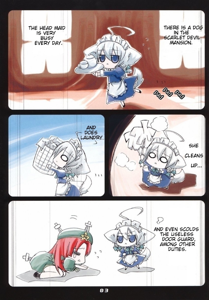 izayoi sakuya, hong meiling, and inu sakuya (touhou) drawn by nejikirio