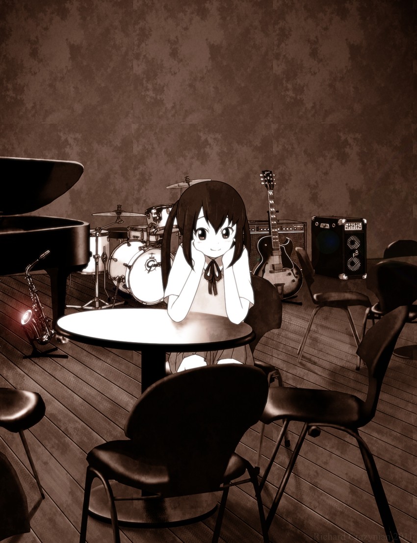 nakano azusa (k-on!) drawn by richard_crazyman