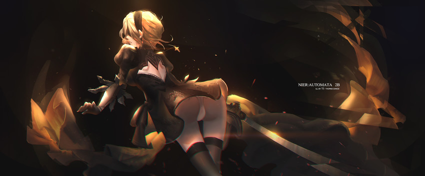 2b (nier and 1 more) drawn by ibara_dance