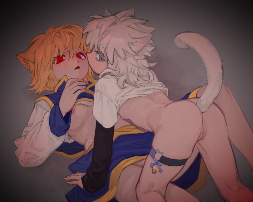killua zoldyck and kurapika (hunter x hunter) drawn by ik18166181ik