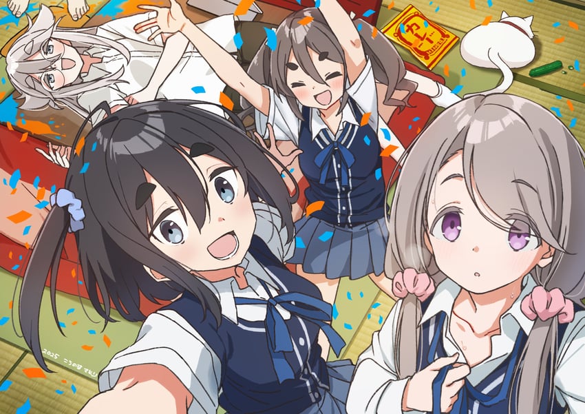 shikishima sakurako, kiriyama an, amamiya satsuki, taishou, and akiyama haruno (mono) drawn by kounosu_satori