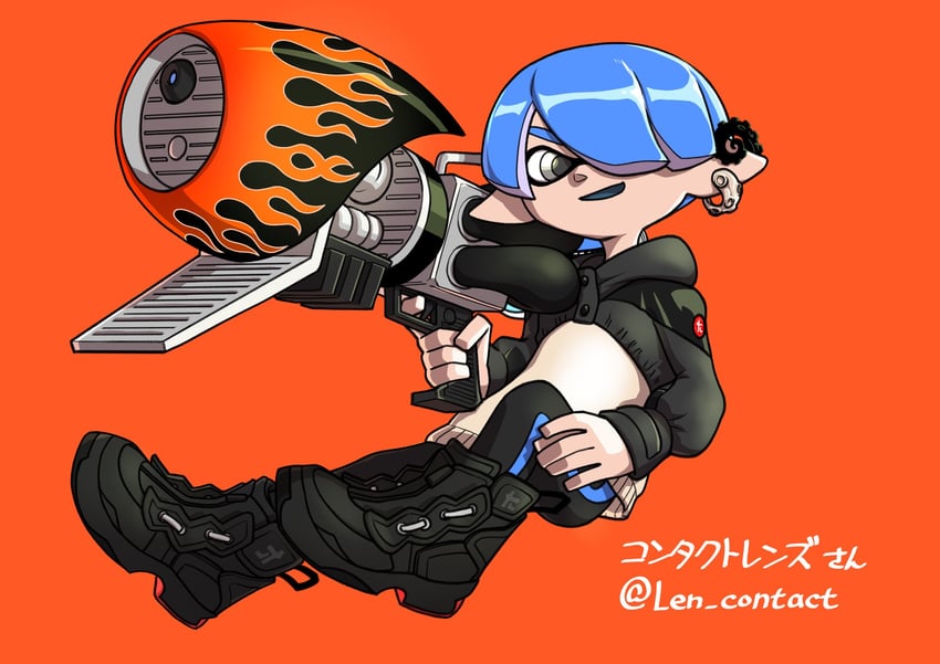 inkling player character and inkling boy (splatoon and 1 more) drawn by xdies_ds