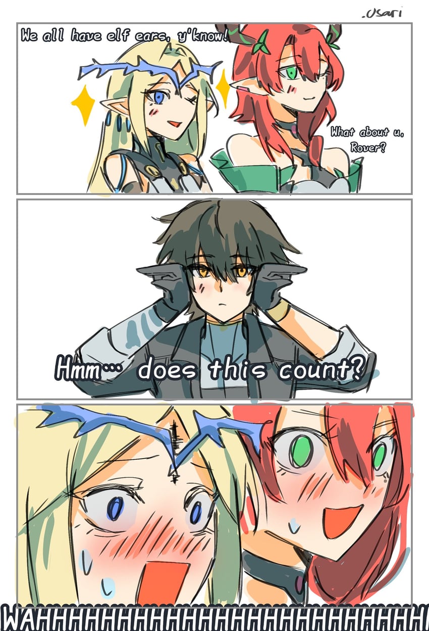 rover, male rover, cartethyia, and ciaccona (wuthering waves) drawn by .osari