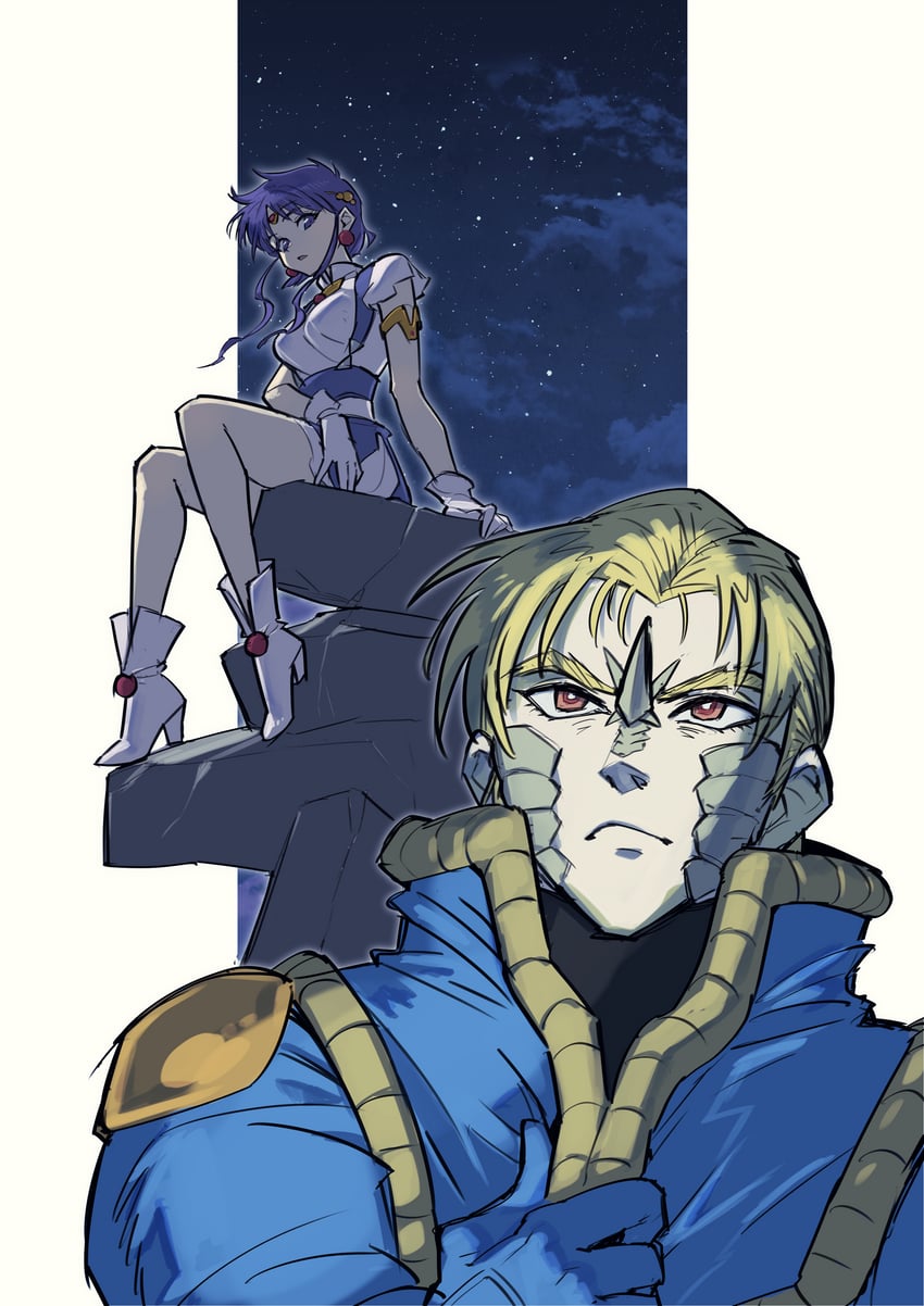 xenia grania bilseia and shou kamui (super robot wars and 3 more) drawn by hanahiyo_(hoimin)