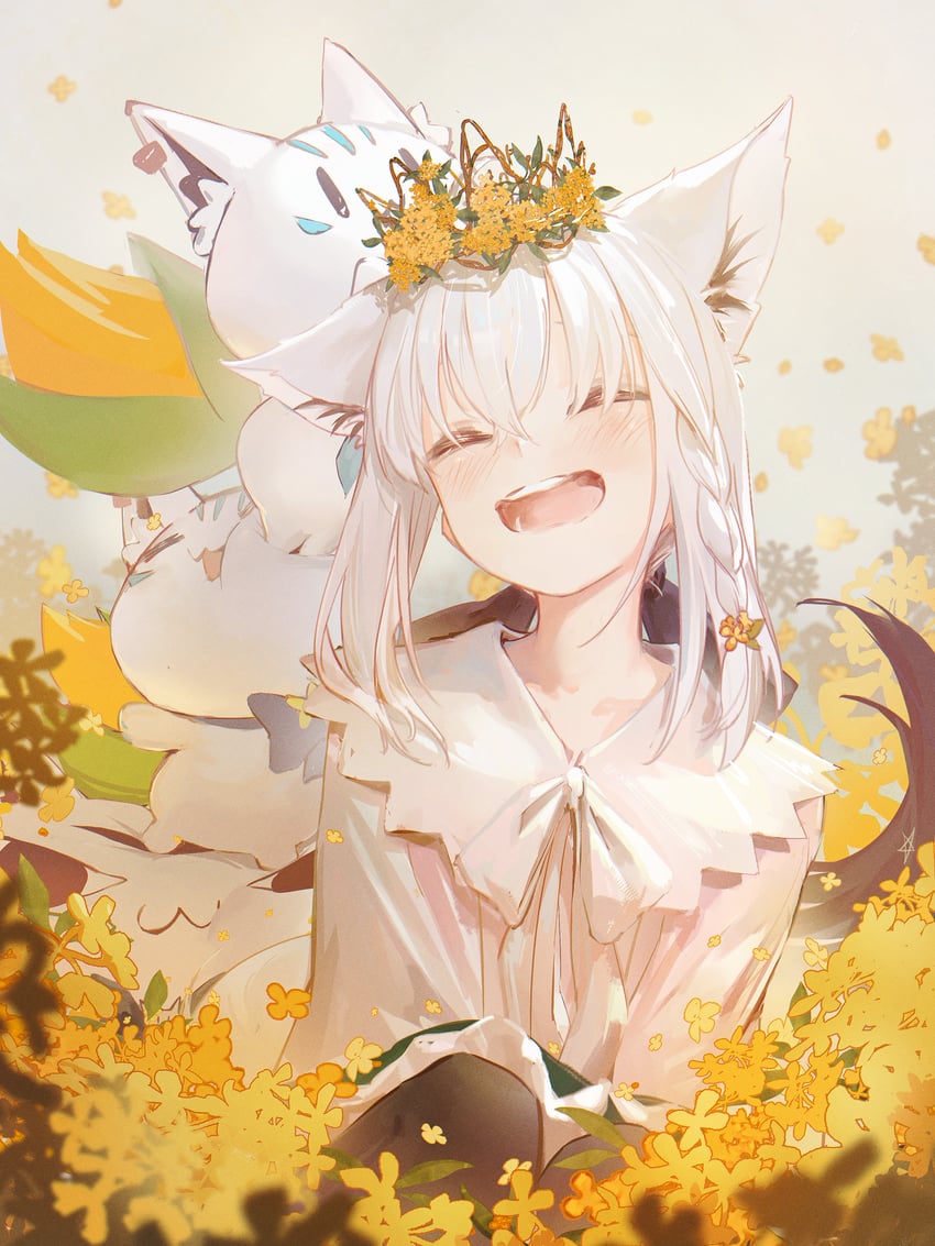 shirakami fubuki, sukonbu, and miteiru (hololive) drawn by hyde_(tabakko)
