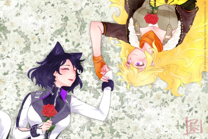 yang xiao long and blake belladonna (rwby) drawn by kyrus_hiki