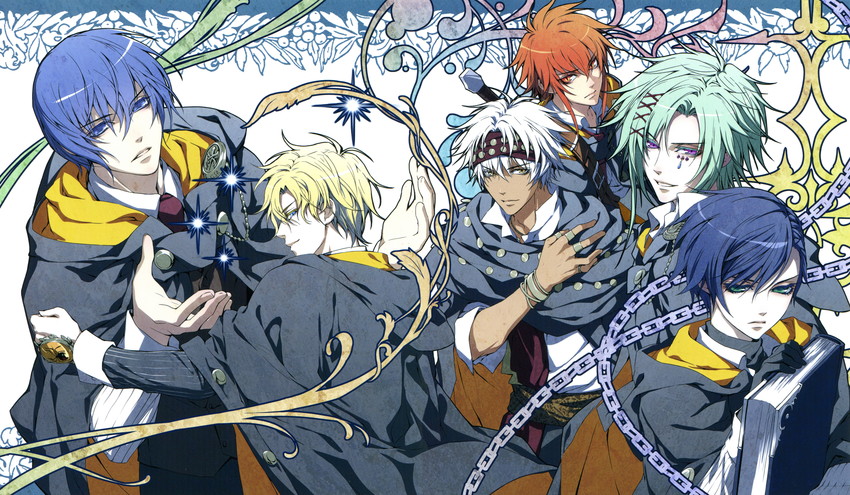 est rinaudo, alvaro garay, lagi el nagil, bilal asad ithnan faranbald, julius fortner, and 1 more (wand of fortune) drawn by usuba_kagero_(initiative)