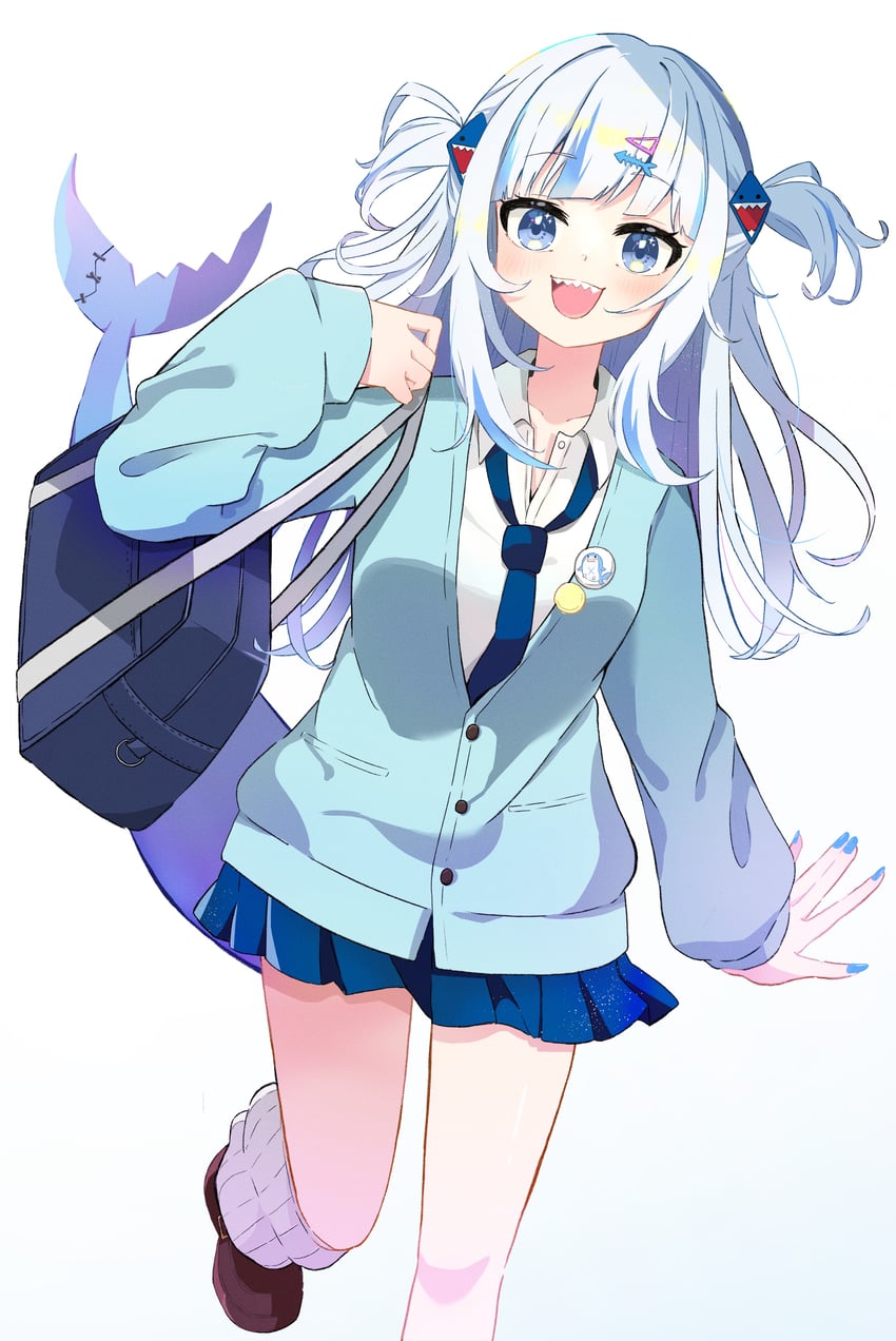 gawr gura (hololive and 1 more) drawn by kimukichi_0224