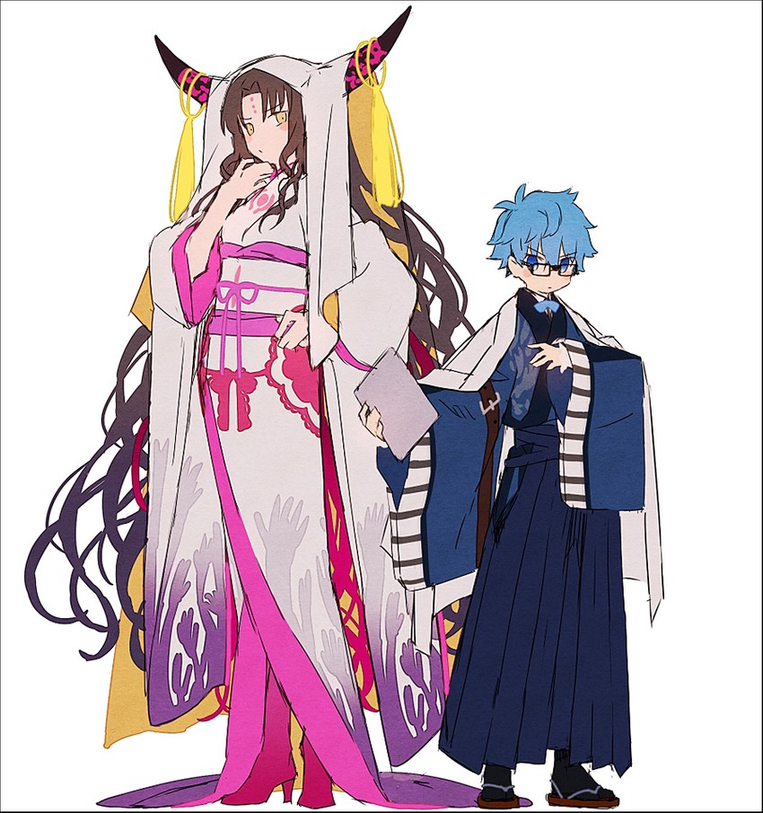 sessyoin kiara and hans christian andersen (fate and 3 more) drawn by hakusai_(tiahszld)