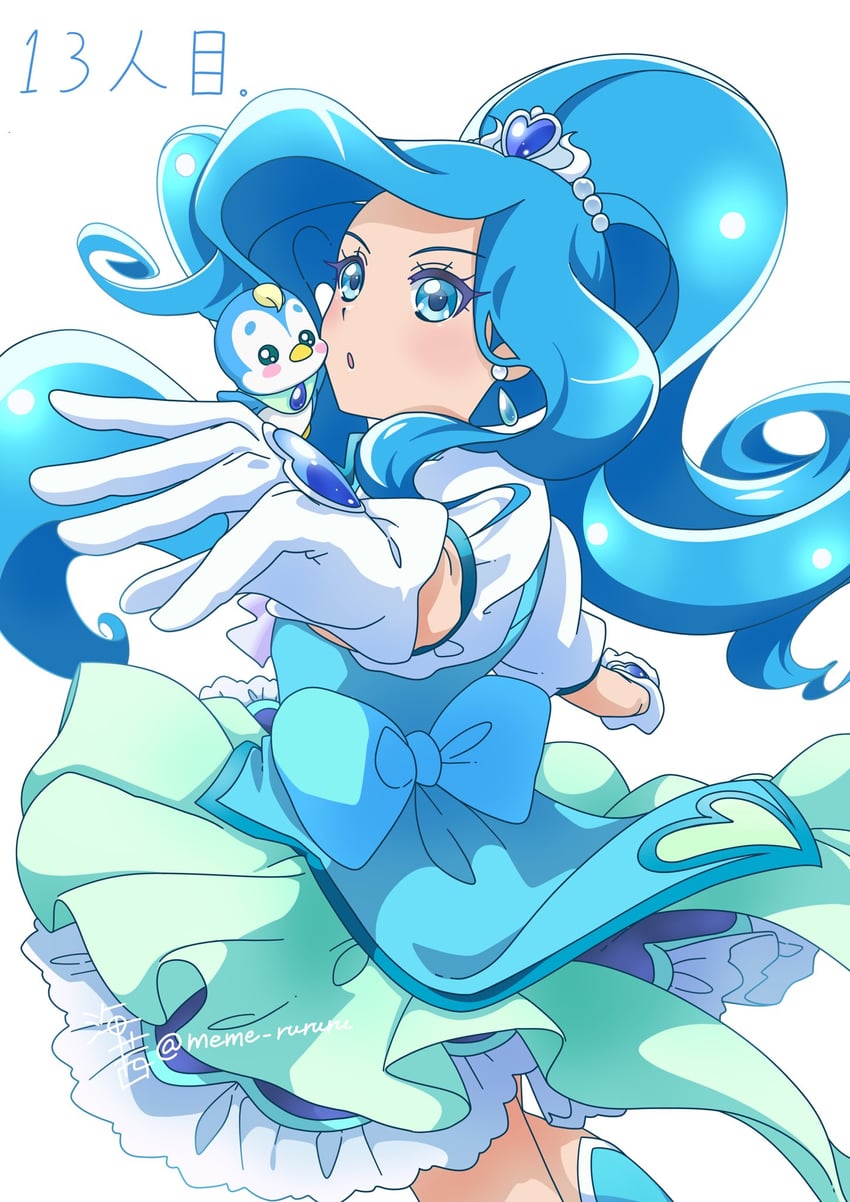sawaizumi chiyu, cure fontaine, and pegitan (precure and 1 more) drawn by meme_rururu